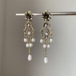 Elegant Vintage Pearl Tassel Earrings – Baroque Palace Style Jewelry for Women